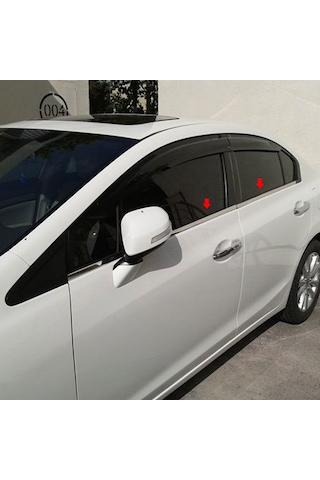 Honda Civic Fb7 Krom Cam Çıtası 4 Parça 2012-2016 Arası