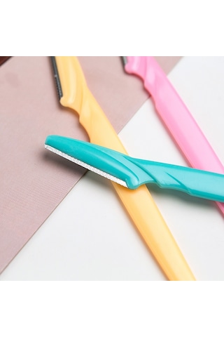 3'lü Kaş Tıraş Bıçağı, Kaş Düzeltici, Çok Renkli