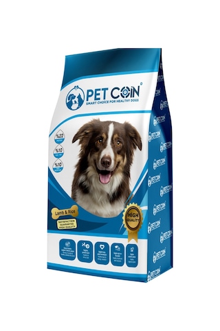 Pet Coin Kuzu Etli ve Pirinçli Yetişkin Köpek Maması 15 KG
