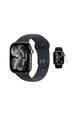 Apple Uyumlu Watch Series 11 46mm 3 Adet Şeffaf Ultra Koruyucu Nano Jelatin