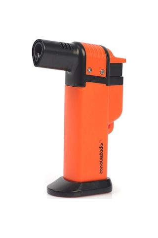 Conquistador Tek Torch Pürmüz Turuncu Siyah Masa Tipi Plastik Puro Çakmağı Cnq-040
