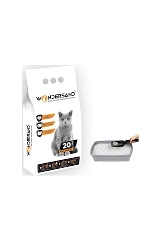 Wondersand Kokusuz Topaklaşan İnce Beyaz Bentonit Kedi Kumu 20 L