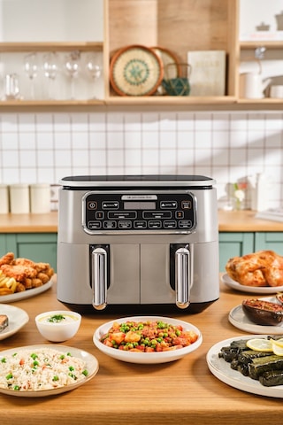Karaca Air Pro Cook Duo Ev Yemeği Xxxl 8 Kişilik Airfryer 4 + 4 L