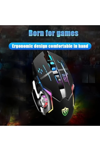 Besthome1 Usb 6 Programlanabilir Düğmeli 3200dpi White Ergonomik Oyun Faresi Pc İçin Mekanik Hissi Arka Aydınlatmalı E-spor -