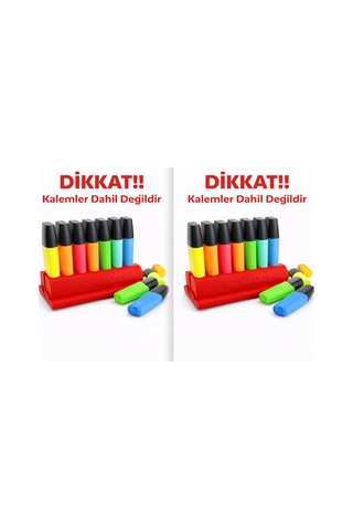 Kalpli Tasarım Kalem Standı Kalemlik Organizer Sert Plastik Kalem Tutucu Renkli Dekoratif Çok Renkli