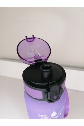 Shop-Set Tritan Motivasyonlu Su Matarası 650 ML Lila - Pembe