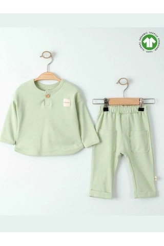 Zekids Bebek Organik Eşofman Takım-15483 Mint