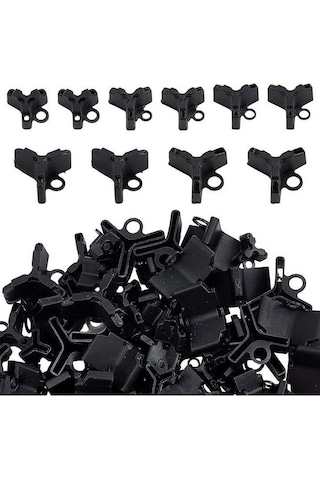 Moveevo 150 Adet Siyah Üçgen İğne Koruması - 1 2 3 4 5 Boyutları - İğne Koruyucu Aksesuar Seti