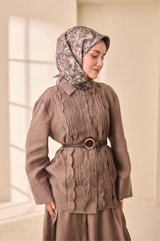Silk Home Twill İpek Eşarp 11478-32 Antrasit, Taş, Su Yeşili, Füme