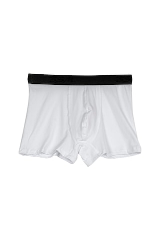 Erkek Modal Pamuk Dıştan Lastik Yüksek Kalite Yumuşak Rahat Boxer Beyaz