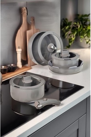 Belarıva Easy Cook Antrasıt 8 Prc Tencere Set Antrasit