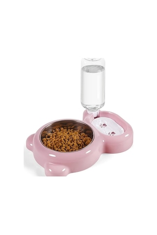 Honeybeeshop Mor Rengi Evcil Hayvanınızı Susuz Bırakmayacak Çift Kase Seti Ve Otomatik Su Dispenseri