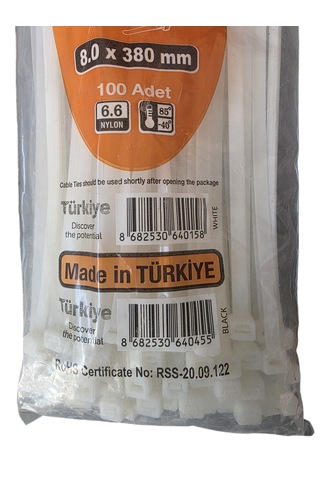 Zenıth 8x380 Plastik Kablo Bağı 100 Adet