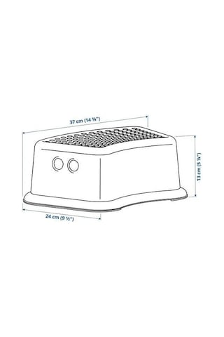 Ikea Försıktıg Çocuk Basamağı, Beyaz-turkuaz, 37x13 Cm Çok Renkli