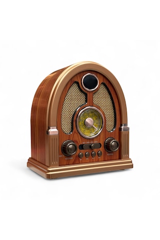 Nostaljik Büyük Boy Radyo,şık Tasarım Eskitme Nostalji Radyo