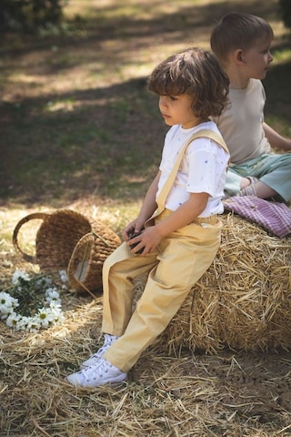 Little Gusto Çocuk Salopet Pantolon Sarı Organik Pamuk