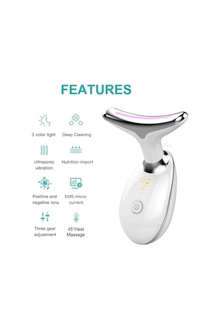 Bloomnest Ems Microcurrent Led Foton Terapi Yüz Masaj Cihazı Beyaz Beyaz