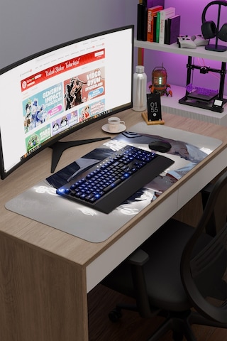 Noragami Kaymaz Dikişli Kauçuk Oyuncu Mousepad V1 - 90x40 Xxl Gaming Mouse Pad Fare Altlığı