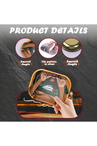 Willowhaven Chest Üst Vücut Desenli Dekoratif Sızdırmaz Kapaklı Metal Tepsi