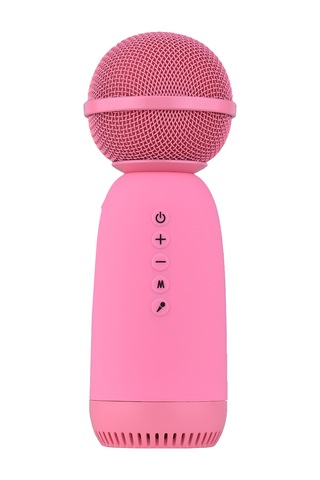 Hfambition Mc-001 Bluetooth Mikrofon, Kablosuz Hoparlörlü Karaoke Cihazı, Çift Fonsiyonu, Pil Dahil, Pembe, Üniversal Uyumlu