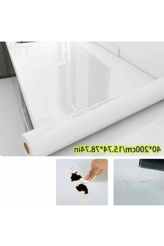 Trendooze Gaojunshop01 Su Geçirmez Duvar Kağıdı, 15.75x78.74 Inç, Beyaz, Kullanışlı Renk Seçenekleri