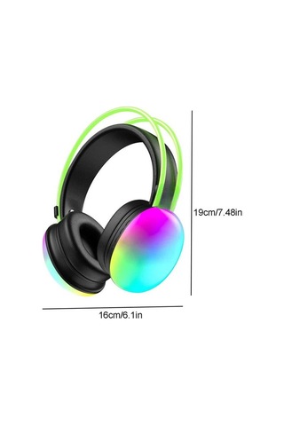 Rgb Işıklı Yüksek Ses Kaliteli Kablosuz Kulak Üstü Bluetooth Kulaklık Rgb Kulaklık