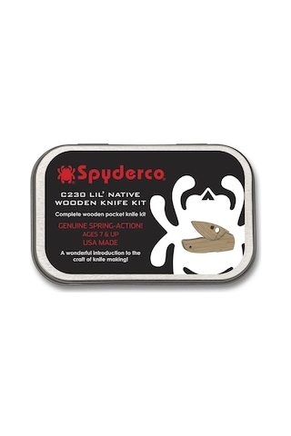 Spyderco Wooden Kit C230 Lil Native Ahşap Kit Kamp Çakı Kahverengi