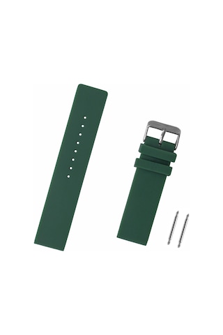 Saatse Yeşil Silikon Saat Kordonu Kayış 14 MM