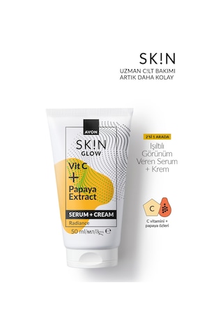 Avon Skin Glow Radiance Işıltılı Görünüm Veren Serum + Krem 50 ML