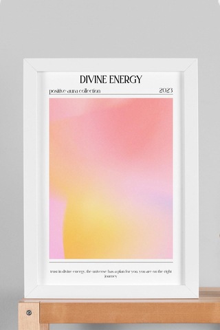 Divine Energy Çerçeveli Tablo İlahi Enerji Aura Renkleri