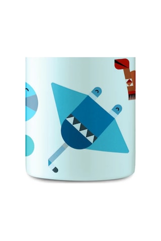 Kids Bottle Sea Friends Pipetli Paslanmaz Çelik Çocuk Su Matarası 250 Ml Mavi