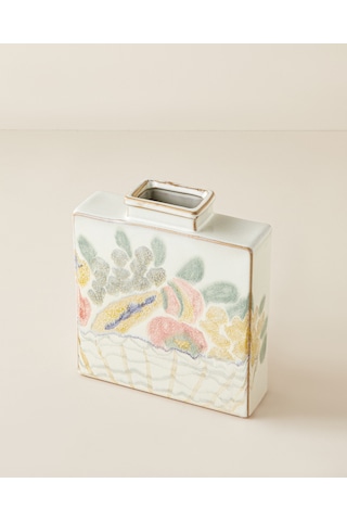 English Home Marsha Seramik Vazo 21 Cm Bej Bej