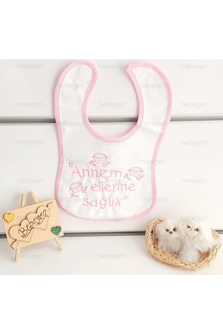 Annem Ellerine Sağlık Su Geçirmez Pembe Önlük Pembe