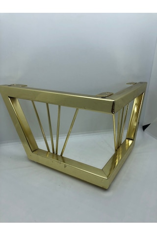 Metal, 15 24 24 Gold Kaplama Parlak Koltuk, Mobilya Ayağı 4 Adet Gold Kaplama