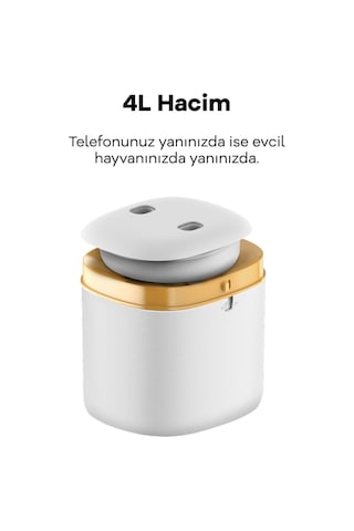 Kameralı ve Ses Kontrollü 4 Litre Akıllı Mama Kabı