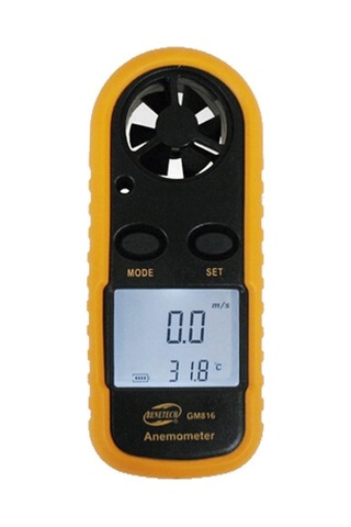 Gm816 Anemometre Termometreli Hava Akım Ölçer, Siyah
