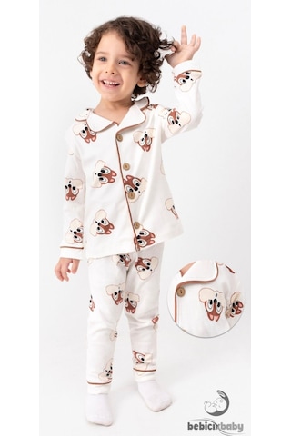 Bebek Ve Çocuk Mevsimlik Pijama Takımı 4bb2 Beyaz