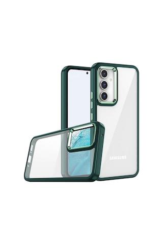 Samsung Uyumlu Galaxy A14 Kılıf Zore Flora Kapak Yeşil