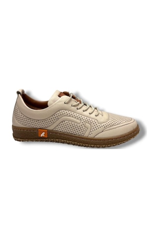 Malawi 3630-26 Hakiki Deri Lazerli Ultra Soft Anatomik Casual Kadın Ayakkabı Bej