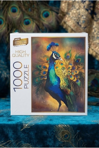 1000 Parça Tavus Kuşu Puzzle İhtişamın Sanatla Buluşması 1000 Parçalık Sanatsal Bir Yolculuk