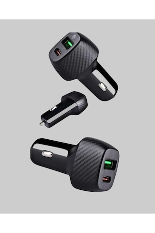 Cosmotex 38w Araç Şarj Cihazı Type-c Pd Usb Hızlı Şarj Çift Port