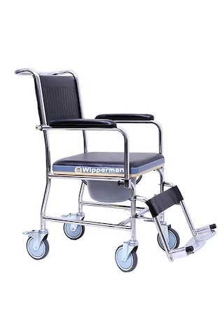 Wipperman Frenli Sistemli Tekerlekli Tuvalet Ve Banyo Sandalyesi