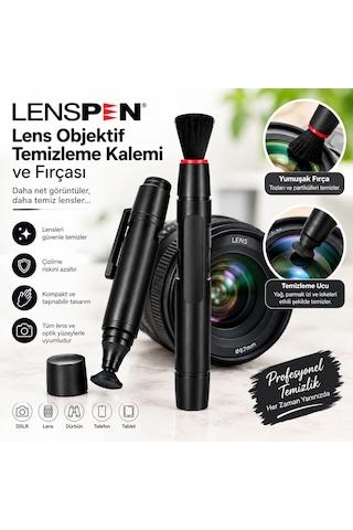 Rabsev Lens Objektif Temizleme Kalemi Ve Fırçası Kamera, Fotoğraf Makinesi Ve Lens Temizleme Kiti