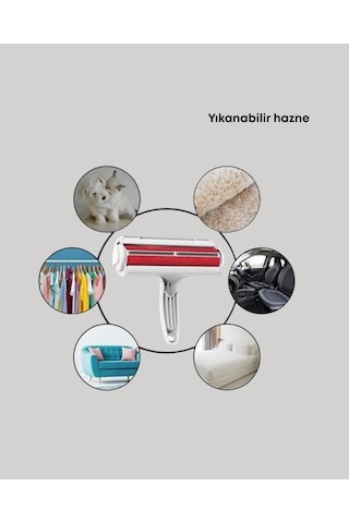 Evcil Hayvan Tüy Toplayıcı Hazneli Pratik Temizlik Aparatı Çok Renkli
