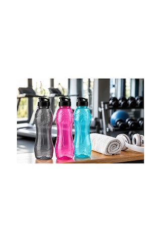 750 Ml Sert Plastik Su Matarası Kilitli Kapaklı, Bpa Free Su Şişesi 3 Renk Seçeneği İle Pembe