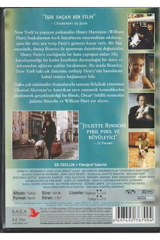 New York'ta Bir Çılgın Un Divan A New York Dvd