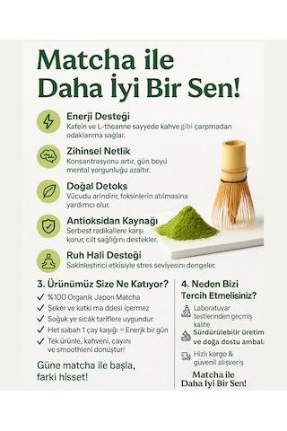 Trend Food Doğal Super Gıda Matcha Tozu 100 G Yüksek  Yüksek Protein Yüksek Lif Diğer