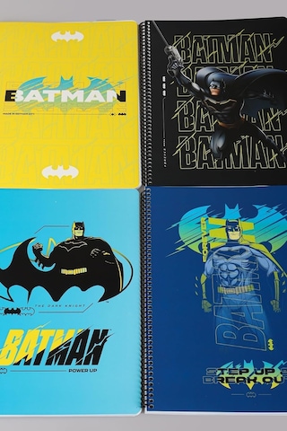 Lisanslı A4 80 Yaprak Çizgili Defter, Çok Renkli
