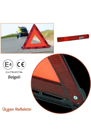 Carub Üçgen Reflektör E4 Belgeli 27R032746 Br5305001
