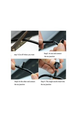 Pazly Bahçe Teras Su Sisleme Soğutma Sistemi Mikro Sulama Sprinkler 5m & 10 Damlatıcı Ucu